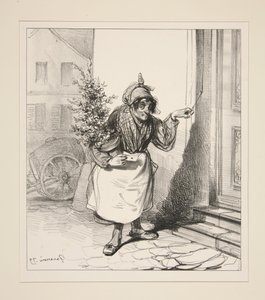 Teurer Engel, meine Liebe sendet Ihnen auf den Flügeln des Zephyrs den Duft einiger Blumen und tausend Küsse. von Paul Gavarni