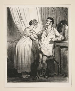 Wie, zum Teufel! Seit neun Uhr morgens... von Paul Gavarni