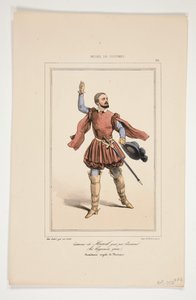 Kostüm von Marcel, gespielt von Levasseur. von Paul Gavarni