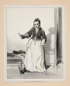 Seit fünf Monaten, dass ich bei Fräulein bin, habe ich viele Paar Stiefel gemacht... von Paul Gavarni
