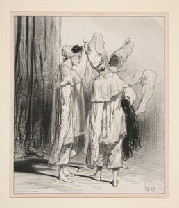 Gott! Meine Lieben, wie mein Herr und Meister ist eine Sache, die mir heute Abend völlig egal ist. von Paul Gavarni