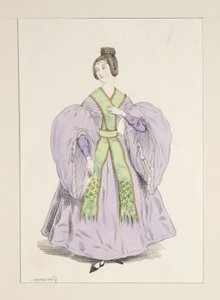 BEI EINER ABENDGESELLSCHAFT. (März 1835.) Kleid aus Seidenmusselin... von Paul Gavarni