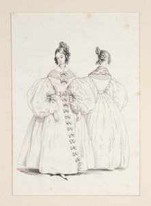 ABENDGARDEROBE. Kleider aus Musselin und Florentiner Gaze,... von Paul Gavarni