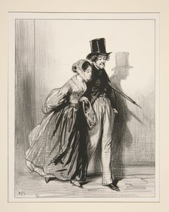 Eugène und seine Kleine. von Paul Gavarni