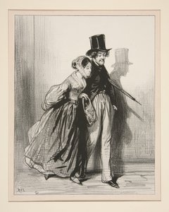 Eugène und seine Kleine. von Paul Gavarni