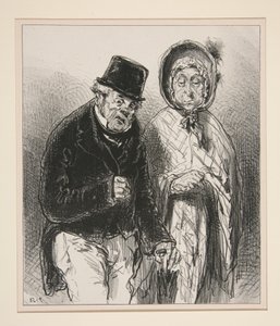 Mein verstorbener Vater und meine verstorbene Mutter, das war das Menuett... von Paul Gavarni