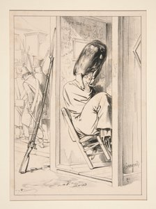 Gentilhomme De Service Dans La Garde Urbaine von Paul Gavarni