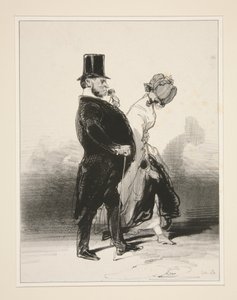 Ich weiß wirklich nicht, wie Madame Lehuche es wagt, sich so zu dekolletieren... von Paul Gavarni