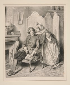 Jean-Jacques und Fräulein Merceret von Paul Gavarni