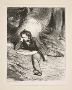 Der Liebhaber und das Reimwörterbuch von Paul Gavarni