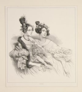 Der Abend. Frisur von Sergent und Jouenne. von Paul Gavarni