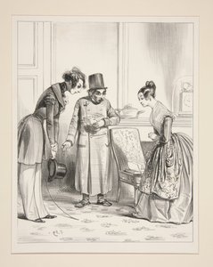 DIE VORSTELLUNG. ... Henriette, das ist Monsieur Prosper de Peytel, einer meiner neuen Klienten (sic) ... von Paul Gavarni