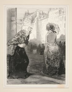 Das da oben ist natürlich schöner als das da unten, aber es ist teurer. von Paul Gavarni