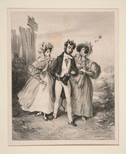 Der Teufel außerhalb der Barriere von Paul Gavarni
