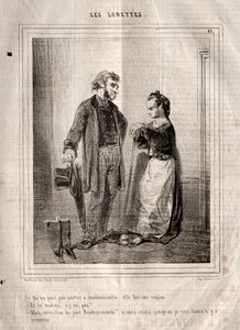 Les Lorettes, 1842 von Paul Gavarni
