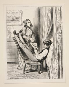 Die Romane geben den Frauen den Teufel und die Frauen dem Teufel... von Paul Gavarni