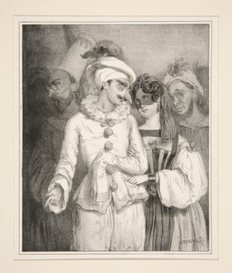 MASKERADE, nach einem Aquarell des Autors. von Paul Gavarni