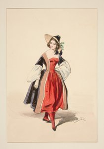 Bergbewohnerin. Strohhut. von Paul Gavarni