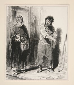 Fräulein, deine Tochter, wenn du sie triffst, sag ihr, dass hier ein Herr ist... von Paul Gavarni
