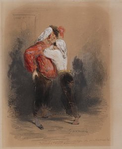 Mann und Frau in Kostüm von Paul Gavarni