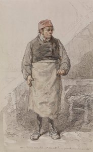 Mann mit Schürze und Mütze von Paul Gavarni