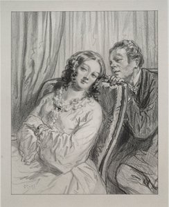 Masques et visages: Par-ci, par-la: Mame Beauminet, ta majesté..., 1857-58 von Paul Gavarni