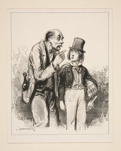 Hüte dich, Kleiner, vor den Herren der Stadt... von Paul Gavarni
