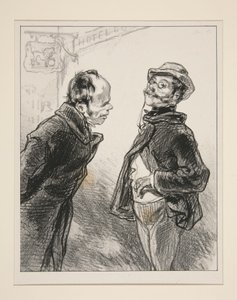 Vielen Dank! Aber sagen Sie mir, mein Herr ... wie vielen allzu neugierigen Bürgern kann man von hier bis zu diesem Platz am Markt begegnen? ... von Paul Gavarni