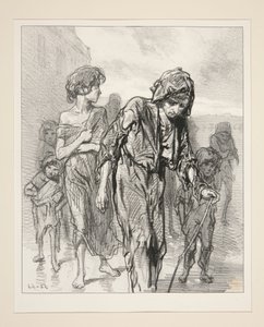 Misere und ihre Kleinen. von Paul Gavarni