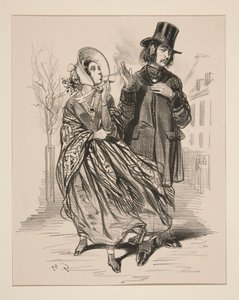 Mode der Männer (dieses letzte Wort ist durchgestrichen), der Frauen. von Paul Gavarni