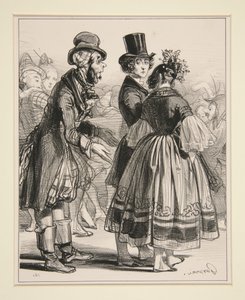 Nr. 6 - Der Karneval - Prete un peu la voleuse... von Paul Gavarni