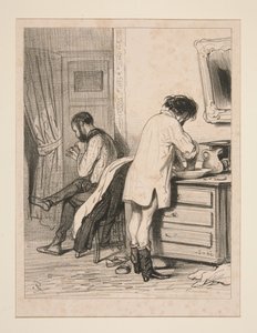 Orestes und Pylades wären bereit, füreinander zu sterben... von Paul Gavarni