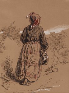 Bäuerin mit Krug von Paul Gavarni