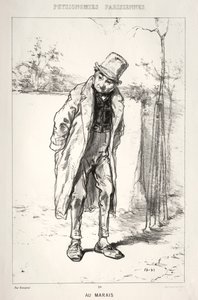 Physionomies Parisienne: Au Marais, 1869 von Paul Gavarni