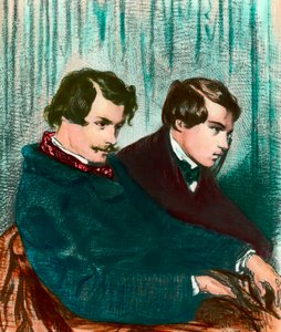 Porträt von Edmond Goncourt (1822-1896) und Jules Goncourt (1830-1870), Brüder und Schriftsteller