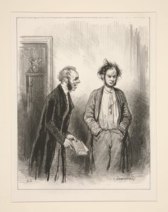 Protet, Ladung, Zustellung des Urteils in Abwesenheit... von Paul Gavarni