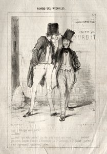 Rückseite der Medaillen von Paul Gavarni