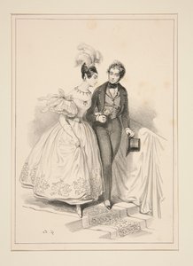 Erinnerung an den Opernball, zugunsten der Lyoner Arbeiter, 6. Mai 1837. von Paul Gavarni