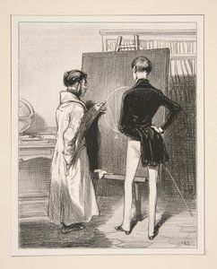 Die Qual der Geometrie von Paul Gavarni