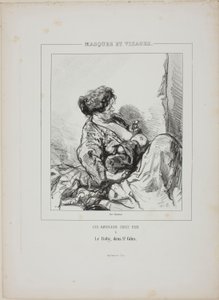 Das Baby in Saint-Giles, aus Masques et Visages von Paul Gavarni