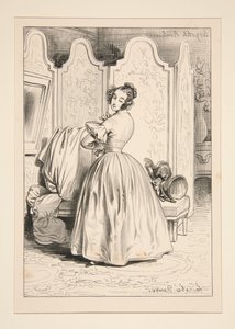 EIN SEIDENKLEID. von Paul Gavarni