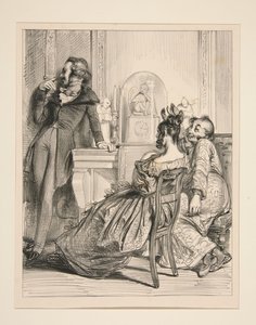 EINE ERMAHNUNG. Sehen Sie, Herr Anatole, was wir Ihnen da sagen, ist für Sie,... von Paul Gavarni
