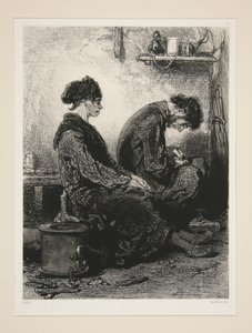 Ein Gespann von Wasserträgern von Paul Gavarni