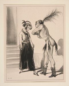 Willst du dich retten, Wilder? von Paul Gavarni
