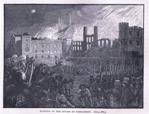 Brand des Parlamentsgebäudes 1834
