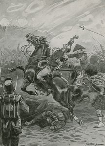 Tod von Sir Edward Pakenham in der Schlacht von New Orleans, 1814 von Paul Hardy