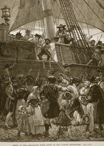 Szene bei der Abreise von Leith der Darien-Expedition, Illustration aus 