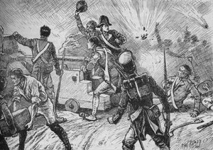 Die Garnison hielt dem Bombardement tapfer stand, 1902