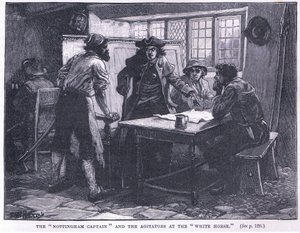 Der Nottingham-Kapitän und die Agitatoren am Weißen Pferd 1817 n. Chr.