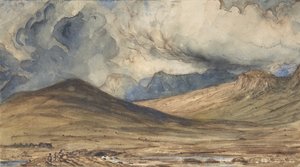 Berge der Auvergne, 1831-33 von Paul Huet